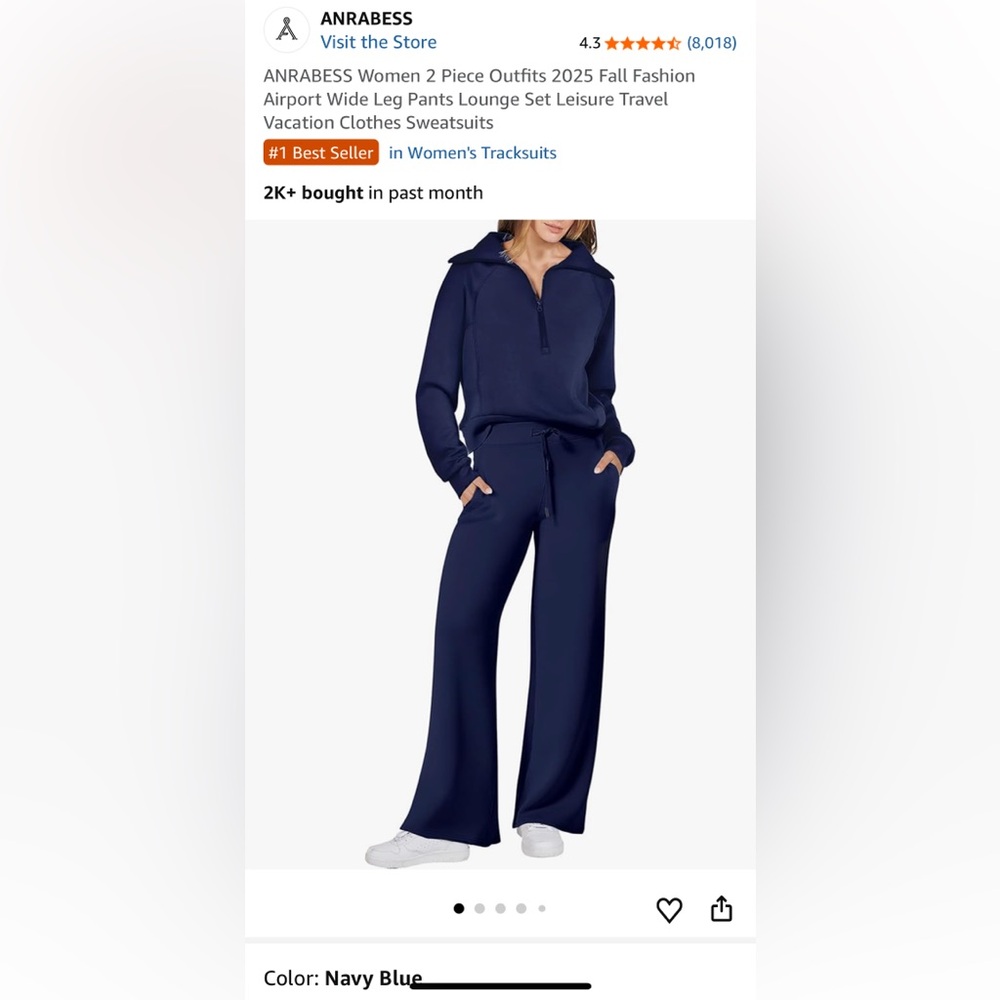 Navy Blue 2-piece Lounge set